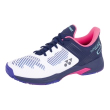 Yonex Tennis Shoes Sonicage 2 Clay/Sand Court White/Navy Blue Women